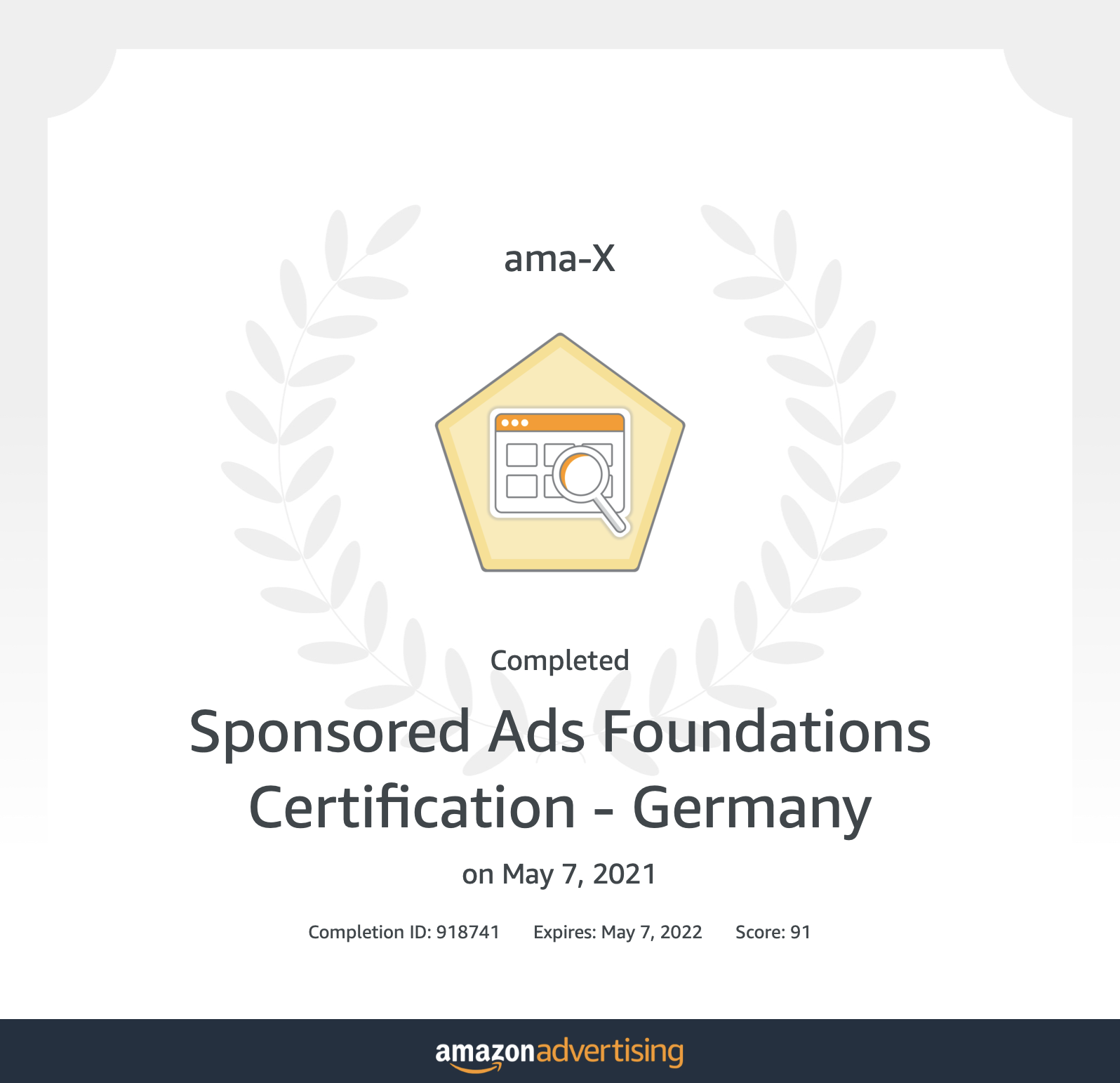 ama-X Sponsored Ads Foundations Certification